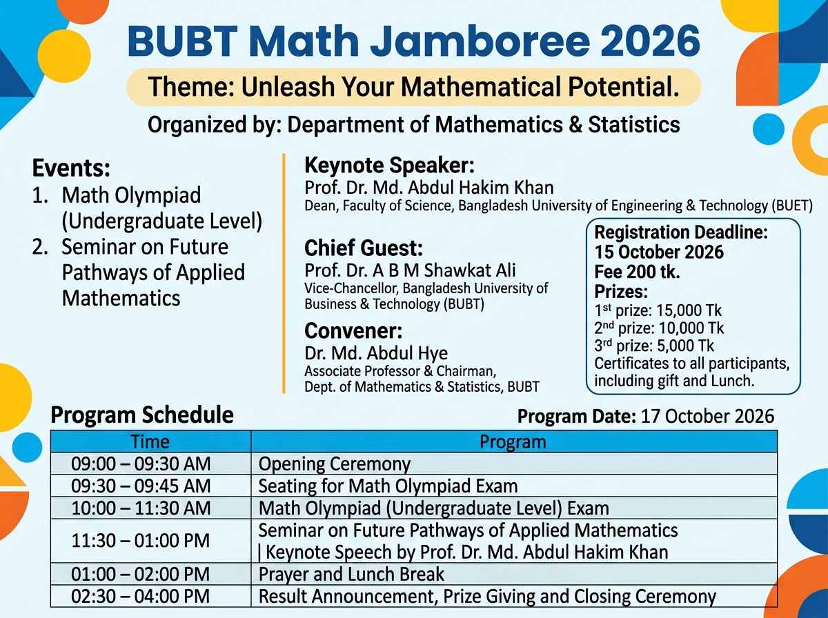 BUBT MATH JAMBOREE 2026