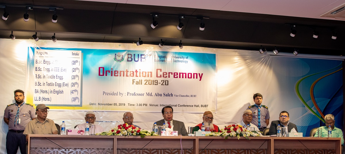 Orientation Ceremony Held for Fall 2019-20 Students at BUBT