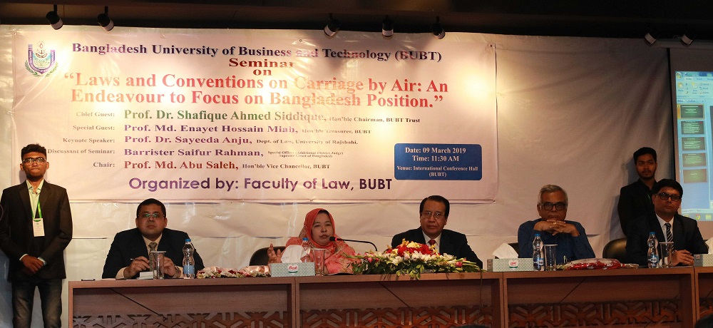Seminar on Law and Conventions on Carriage by Air at BUBT